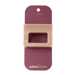 scunci scünci | lüxe Large Statement Rectangle Claw Clip - Nude: Hair Styling, Suitable for All Hair Types