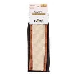 scunci scünci Mixed Size Soft Ribbed Headwraps - All Hair - 3pcs: Hair Styling, Securing Hair