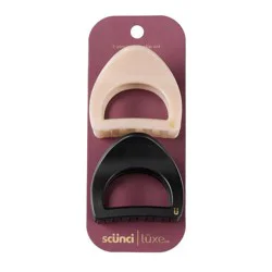 scunci scünci | lüxe Statement Open Cut Claw Clips - 2pcs: Hair Styling, Securing Hair, All Hair Types