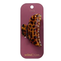 scunci scünci | lüxe No Slip Grip Classic Claw Clip - Leopard Tort: For All Hair Types, 1-Piece, Hair Styling Accessory