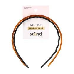 scunci scünci Zig Zag Headbands - All Hair - 2pcs: Hair Styling, Securing Hair