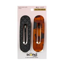 scunci scünci Flat Lay Clips - All Hair - 2pcs: Hair Styling, Fashion, ABS Material