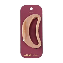 scunci scünci | lüxe Large Statement Open Oval Claw Clip - Nude: Hair Styling, All Hair Types, Securing Hair