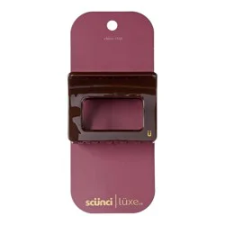 scunci scünci | lüxe Large Statement Rectangle Claw Clip - Espresso: Hair Styling, All Hair Types, 1 Piece