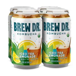 Brew Dr. Kombucha Brew Dr. Ice Tea Lemonade Kombucha - 4pk/12 fl oz