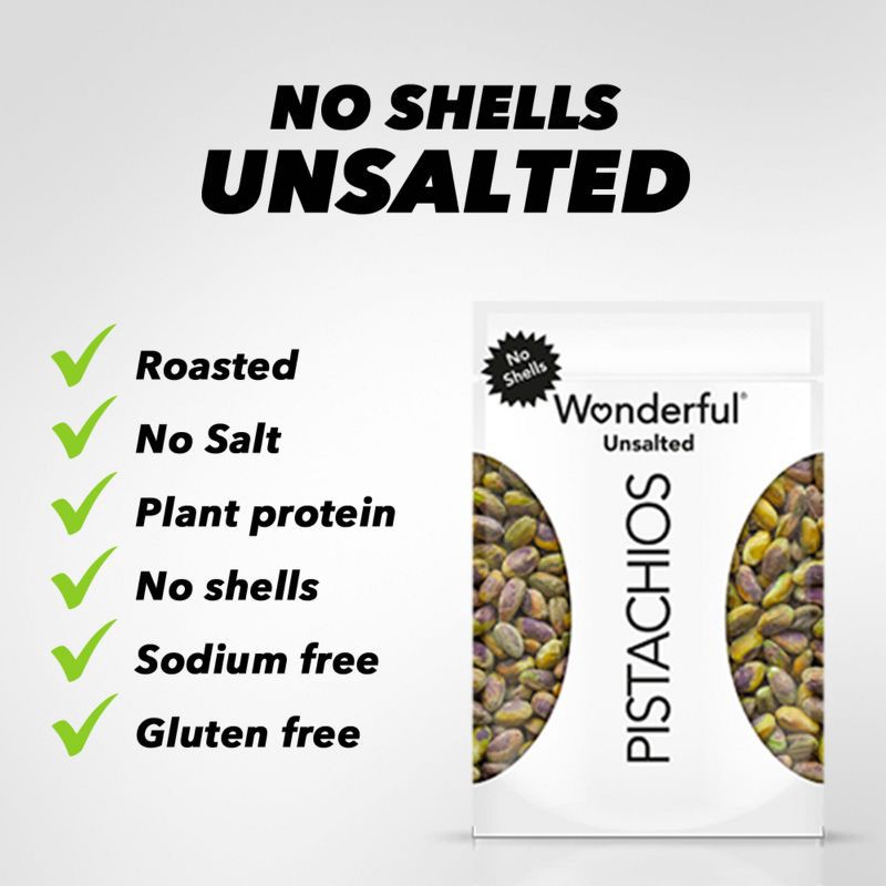 slide 5 of 6, Wonderful No Shell Unsalted Pistachios - 6oz, 6 oz