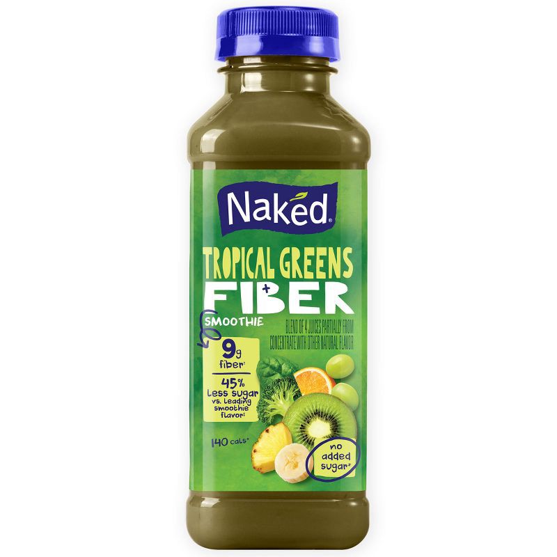 slide 1 of 8, Naked Juice Tropical Greens Fiber Smoothie - 15.2 fl oz, 15.2 fl oz