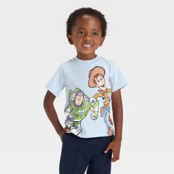 Toddler Boys' Toy Story Short Sleeve T-Shirt - Light Blue 3T