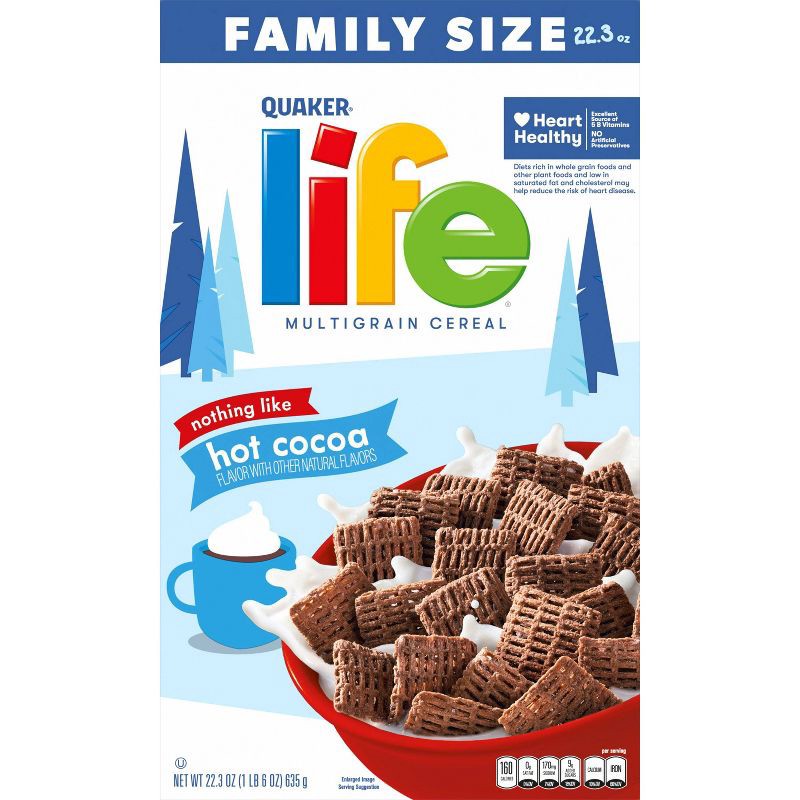 slide 3 of 7, Quaker Life Multigrain Hot Cocoa Breakfast Cereal - 22.3oz, 22.3 oz