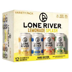 Lone River Ranch Water Lemonade Splash Variety Pack - 12pk/12 fl oz Cans