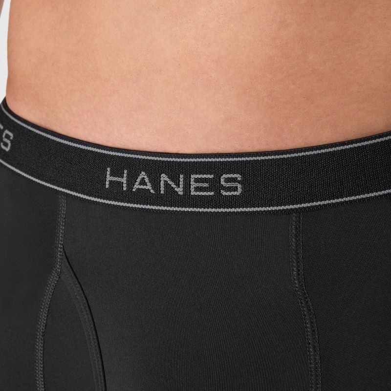slide 4 of 8, Hanes Men's Performance Stretch Boxer Briefs - Black/Gray XL, 1 ct