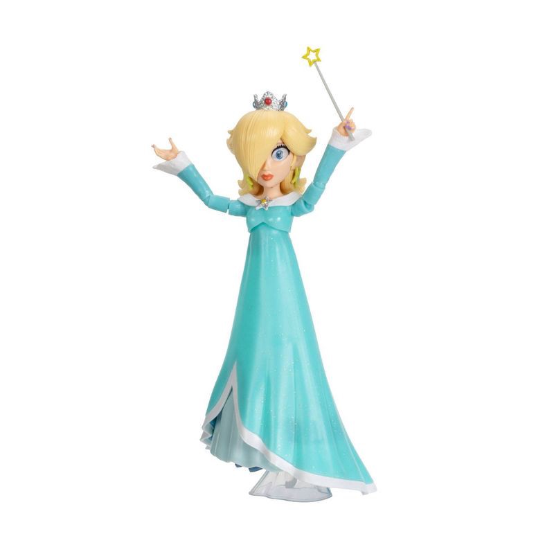 slide 1 of 5, Nintendo The Super Mario Galaxy Movie - 5” Figure Series – Rosalina Figure with Wand and Stand Accessories, 1 ct