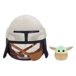 Star Wars 12" Mandalorian with 3.5" Grogu Medium Plush Toy