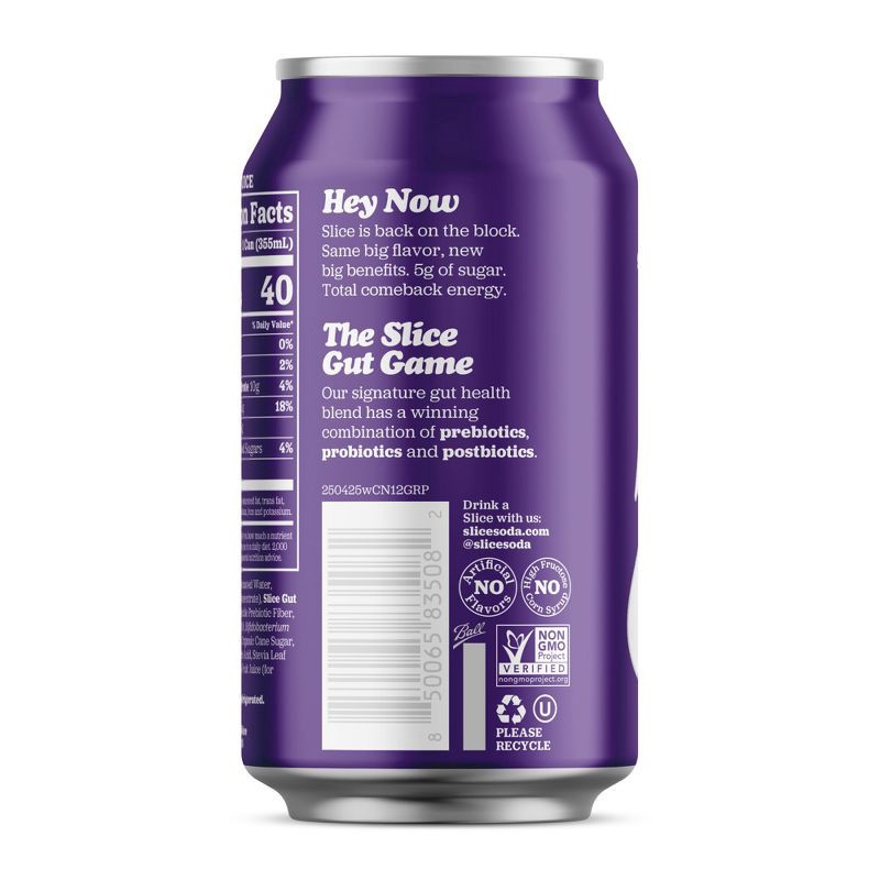 slide 8 of 9, Slice Grape Healthy Soda - 12 fl oz, 12 fl oz