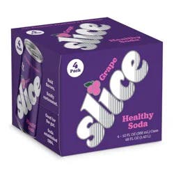 Slice Grape Healthy Soda - 12 fl oz Cans/4pk
