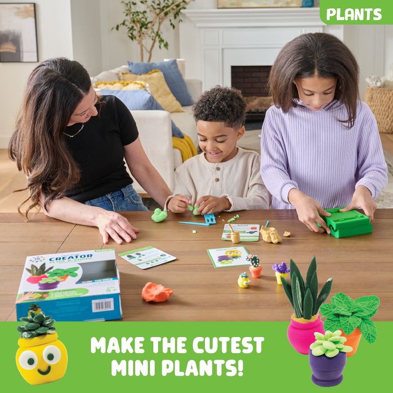 slide 2 of 8, Chuckle & Roar Whoa Dough Slide & Shape Plant Creator Air Dry Clay Kit with Roller Mold System 10 Colors Ages 5+, 1 ct