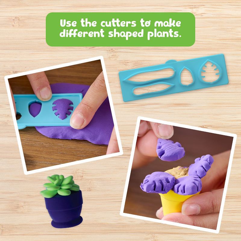 slide 4 of 8, Chuckle & Roar Whoa Dough Slide & Shape Plant Creator Air Dry Clay Kit with Roller Mold System 10 Colors Ages 5+, 1 ct