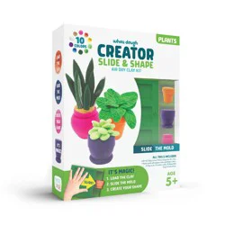 Chuckle & Roar Whoa Dough Slide & Shape Plant Creator Air Dry Clay Kit with Roller Mold System 10 Colors Ages 5+