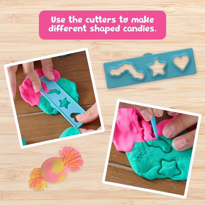 slide 4 of 8, Chuckle & Roar Whoa Dough Slide & Shape Candy Creator Air Dry Clay Kit with Roller Mold System 10 Colors Ages 5+, 1 ct