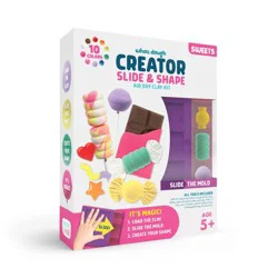 Chuckle & Roar Whoa Dough Slide & Shape Candy Creator Air Dry Clay Kit with Roller Mold System 10 Colors Ages 5+