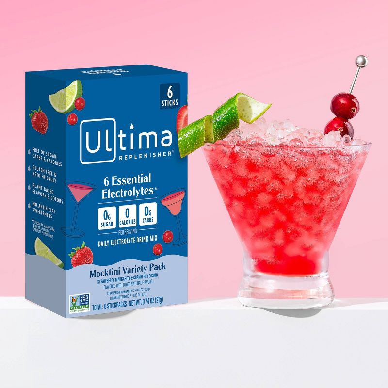 slide 2 of 8, Ultima Replenisher Mocktini Variety Pack Electrolyte Drink Mix - 6pk, 6 ct
