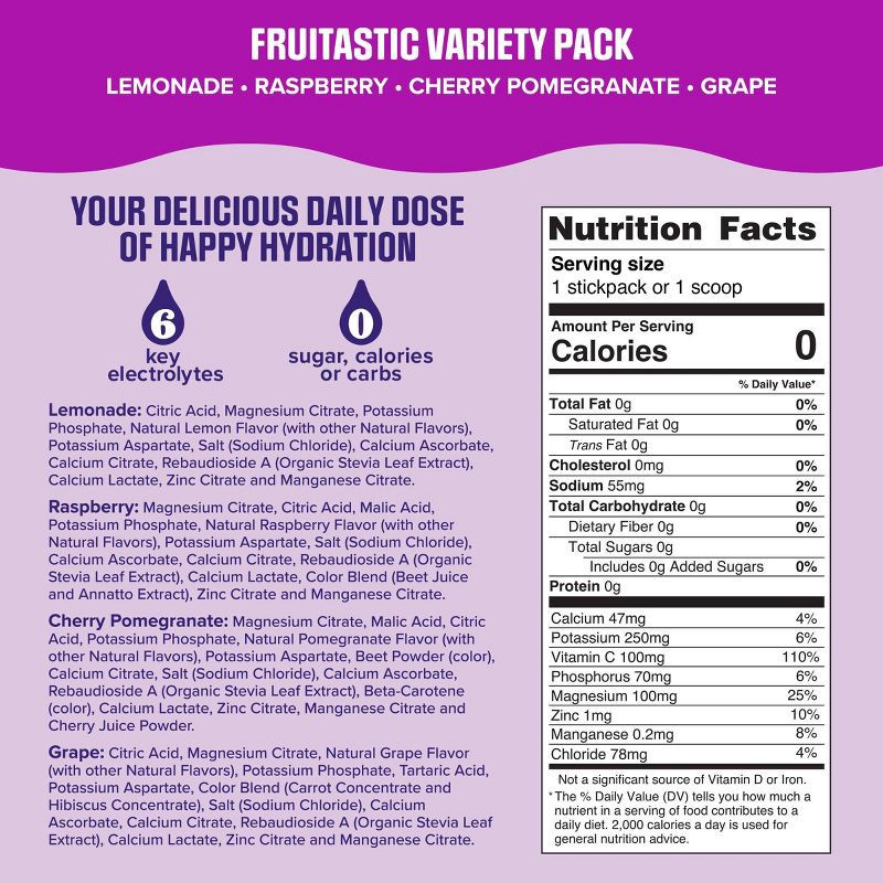 slide 3 of 8, Ultima Replenisher Fruitastic Variety Pack Electrolyte Drink Mix - 8pk, 8 ct