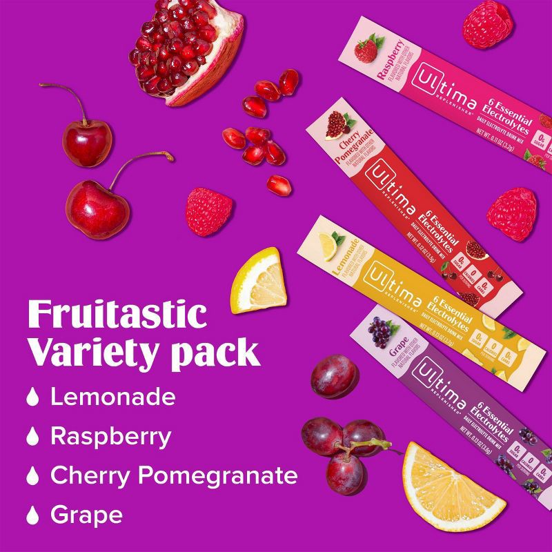 slide 5 of 8, Ultima Replenisher Fruitastic Variety Pack Electrolyte Drink Mix - 8pk, 8 ct