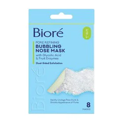 Biore Bubbling Nose Mask - 8ct