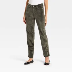 Women's Everyday High-Rise Straight Velvet Pants - Universal Thread™ Gray 6