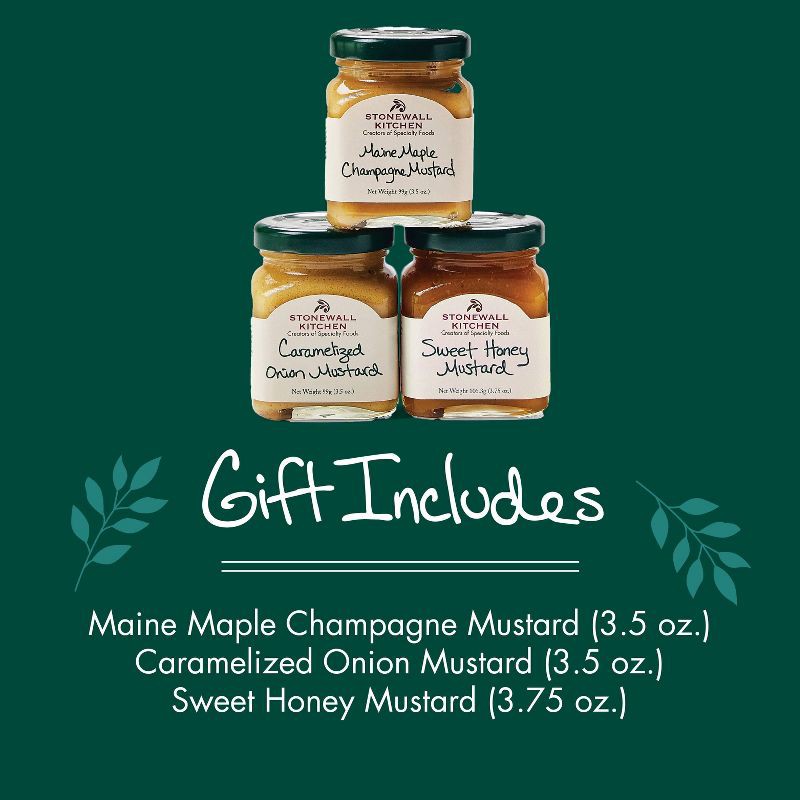 slide 3 of 8, Stonewall Kitchen Holiday Mustard Tree Gift Set - 1.625lbs/3pc, 1.625 lb, 3 ct