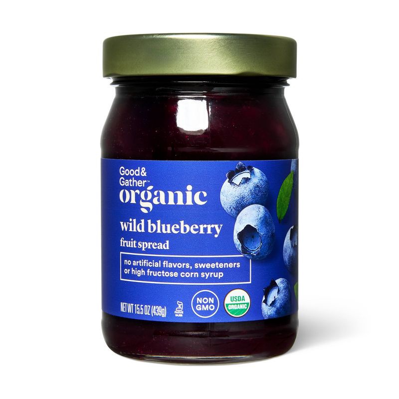 slide 1 of 3, Organic Wild Blueberry Fruit Spread - 15.5oz - Good & Gather™, 15.5 oz
