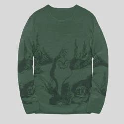 Men's Dr. Seuss The Grinch Scenic Sweater - Forest Green M