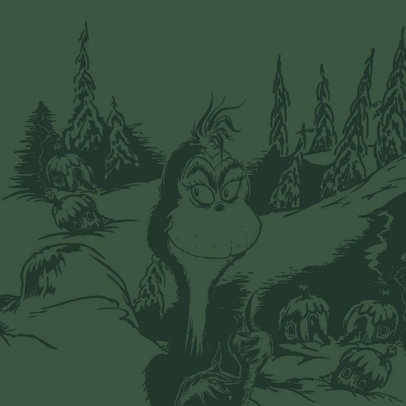 slide 3 of 4, Men's Dr. Seuss The Grinch Scenic Sweater - Forest Green L, 1 ct