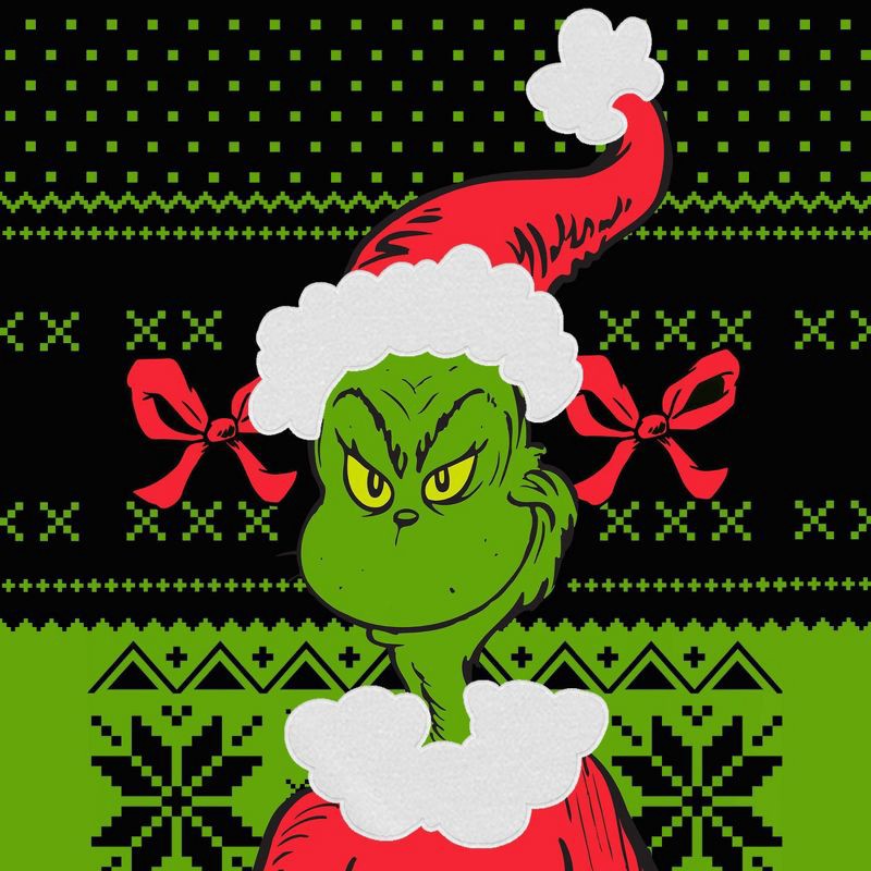 slide 3 of 4, Men's Dr. Seuss The Grinch Sweater - Green/Black M, 1 ct
