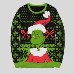 Men's Dr. Seuss The Grinch Sweater - Green/Black XL