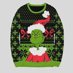 Men's Dr. Seuss The Grinch Sweater - Green/Black XXL