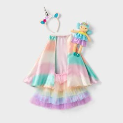 25.7" Unicorn 2 Dress-Up 3 with Doll 4pc Set - Gigglescape™