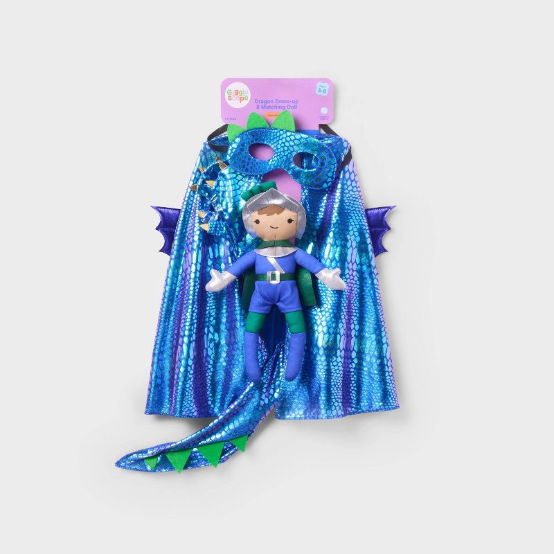 slide 3 of 4, 25.7" Dragon Dress-Up 4 with Doll 4pc Set Non Pag - Gigglescape™, 4 ct