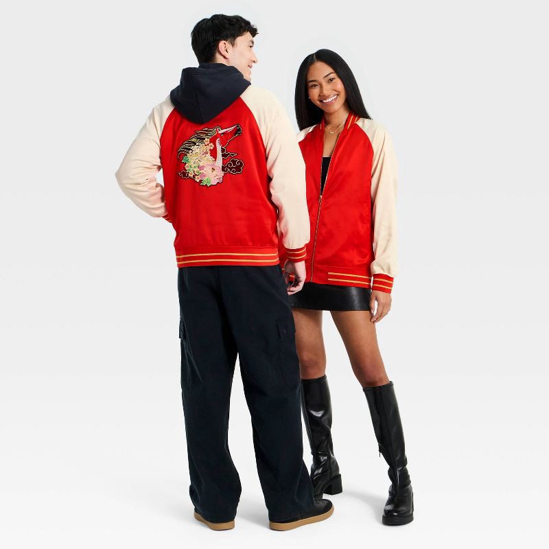 slide 1 of 4, Lunar New Year Adult Jacket - Red L, 1 ct