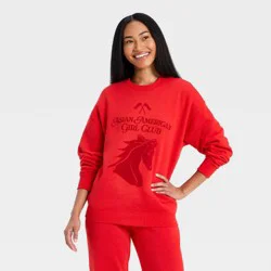 Lunar New Year Asian American Girl Club Women's Sweatshirt - Red XXL