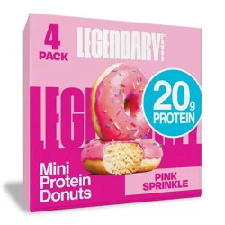 Legendary Foods Gluten Free and Keto Friendly Protein Donuts - Pink Sprinkle - 20g Protein - 8.7oz/4ct