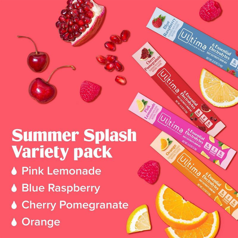 slide 5 of 8, Ultima Replenisher Daily Hydration Electrolyte Stick Packs - Summer Splash Variety Pack - 1.7oz/14ct, 1.7 oz, 14 ct