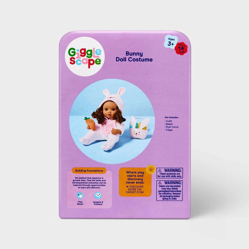 slide 4 of 4, 14" Bunny Outfit - Gigglescape™, 1 ct