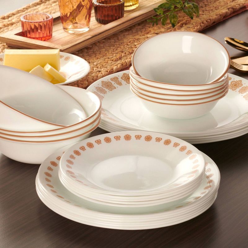 slide 3 of 7, Corelle 16pc Butterfly Gold Dinnerware Set, 16 ct