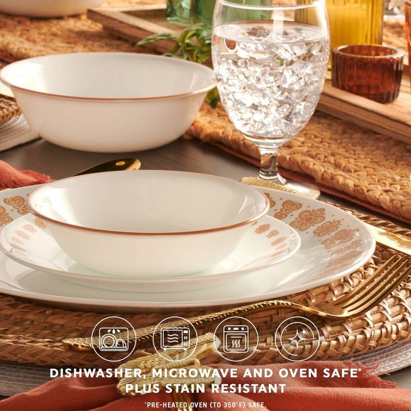 slide 7 of 7, Corelle 16pc Butterfly Gold Dinnerware Set, 16 ct