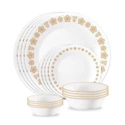 Corelle 16pc Butterfly Gold Dinnerware Set