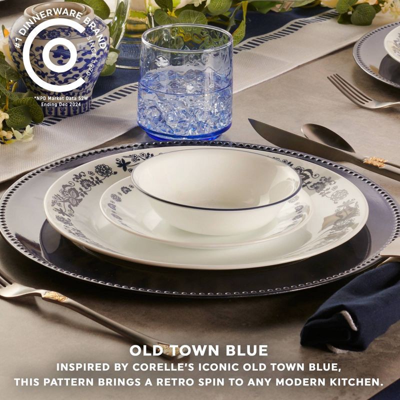 slide 3 of 7, Corelle 16pc Old Town Blue Dinnerware Set, 16 ct