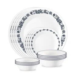 Corelle 16pc Old Town Blue Dinnerware Set
