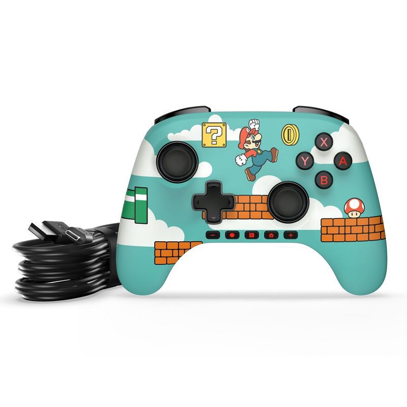 slide 8 of 10, PowerA Advantage Wired Controller for Nintendo Switch 2 - Mario Time: USB, 10ft Cable Length, 10 ft