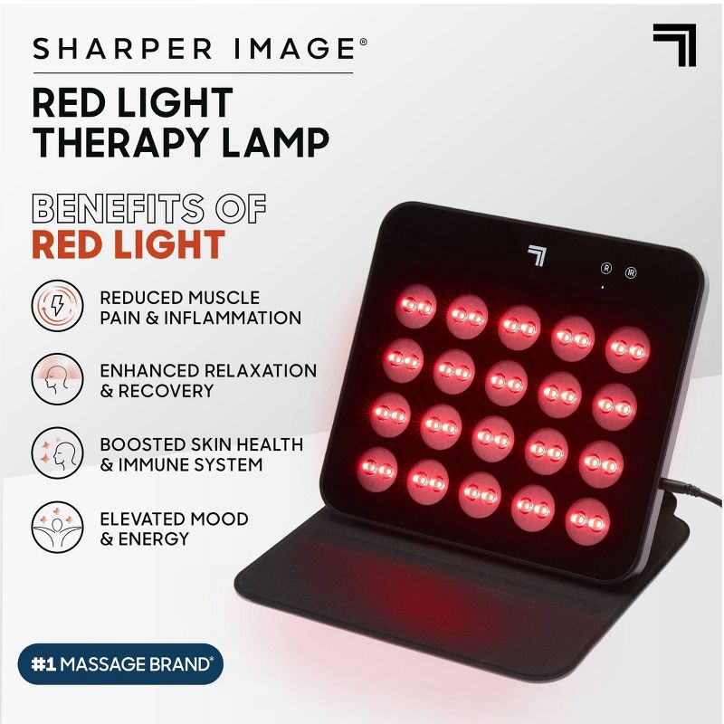 slide 2 of 8, Sharper Image Red Light Therapy Lamp, 1 ct